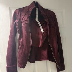 Lululemon Garnet Velvet Define Jacket & Align Top Bundle